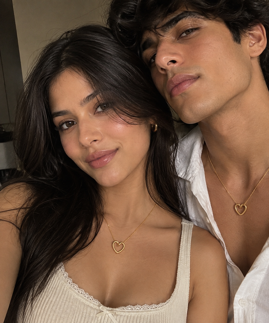 Heart Pendant Couple Combo (Set of 2) | Made For Couples | Anti Tarnish Quality • 6 Months Guaranteed